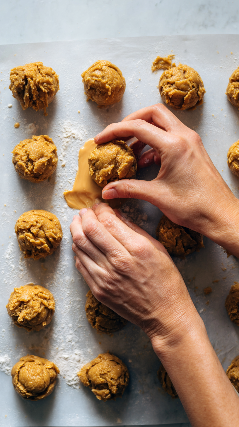 Preparing dog friendly peanut butter christmas pudding cookies step by step cooking process