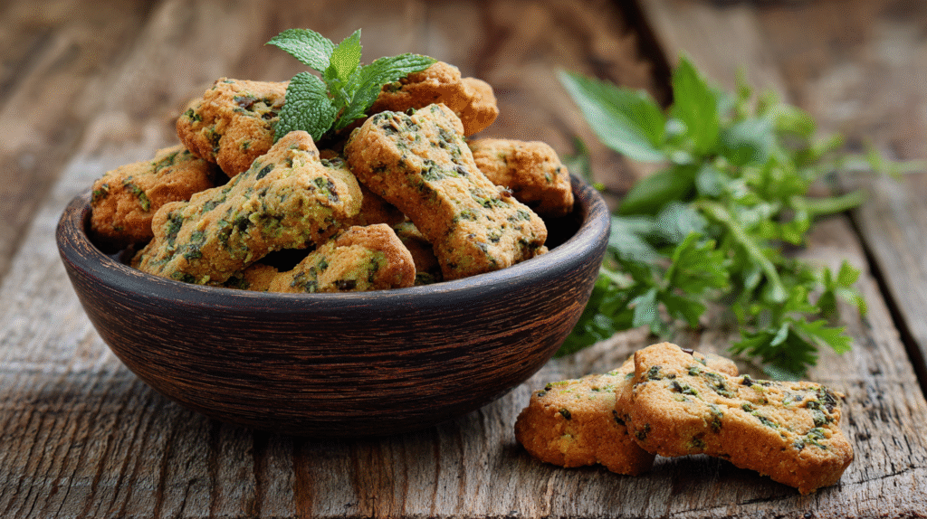 Parsley & Mint Fresh-Breath dog Biscuits hero shot