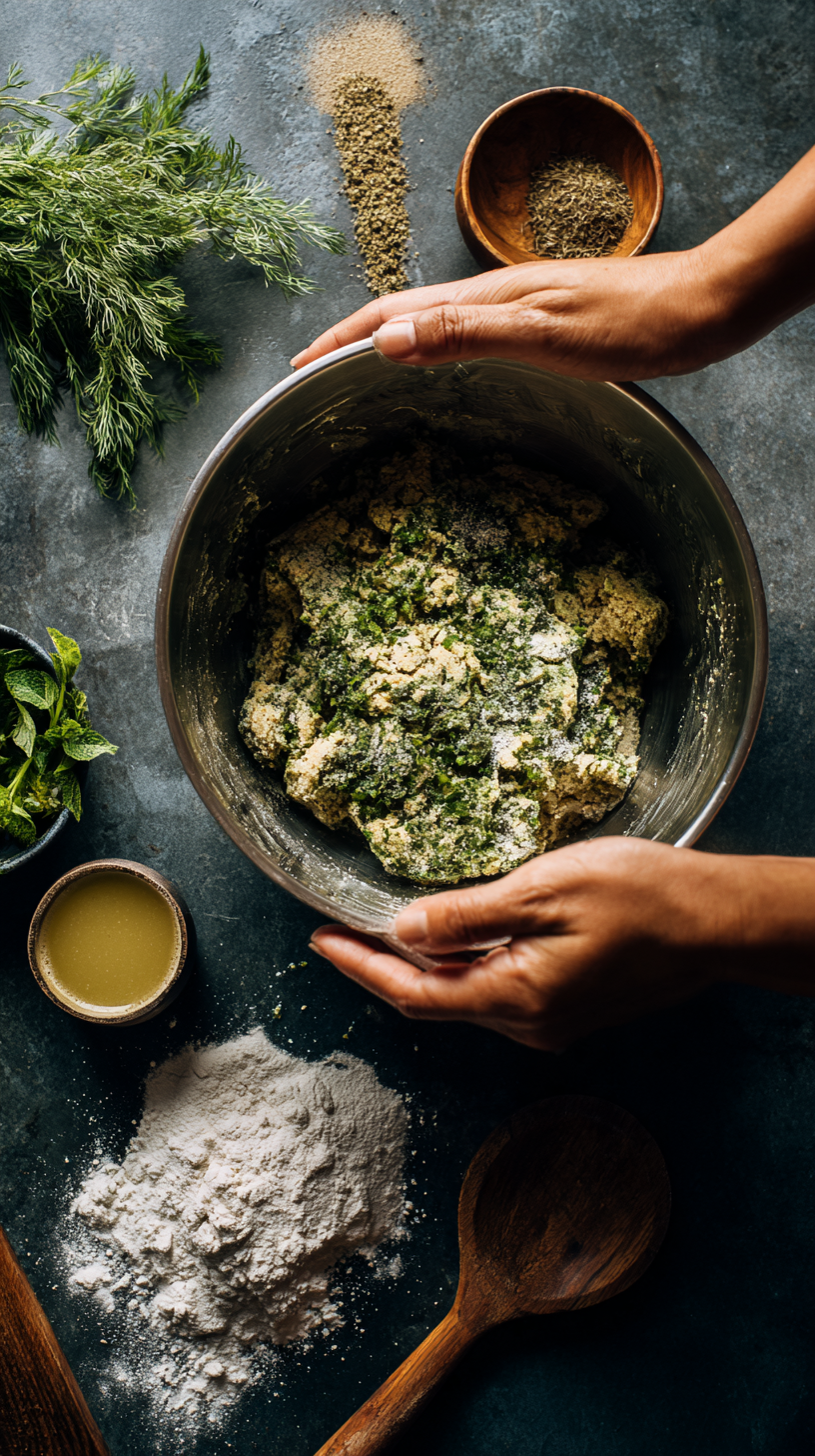 Preparing Parsley & Mint Fresh-Breath dog Biscuits step by step cooking process
