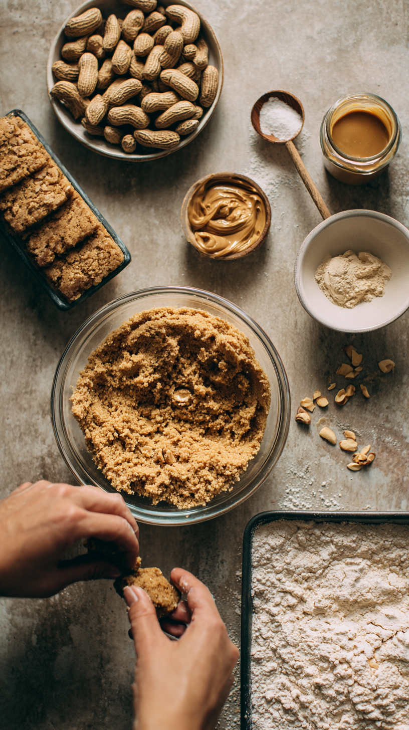 Preparing Peanut Butter & Banana Dog Treats step by step cooking process