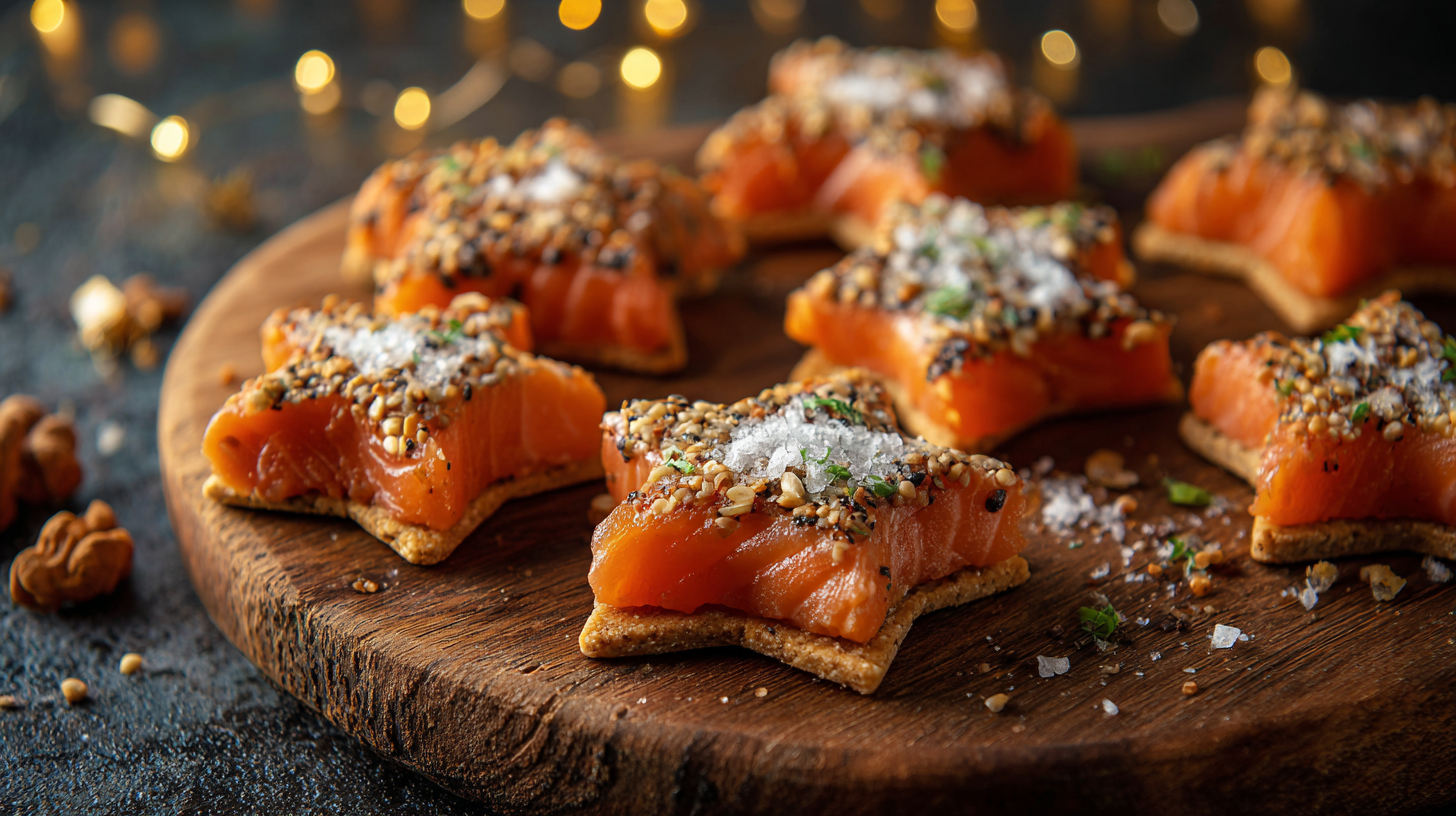 Hero shot of salmon & sweet potato stars dog treats