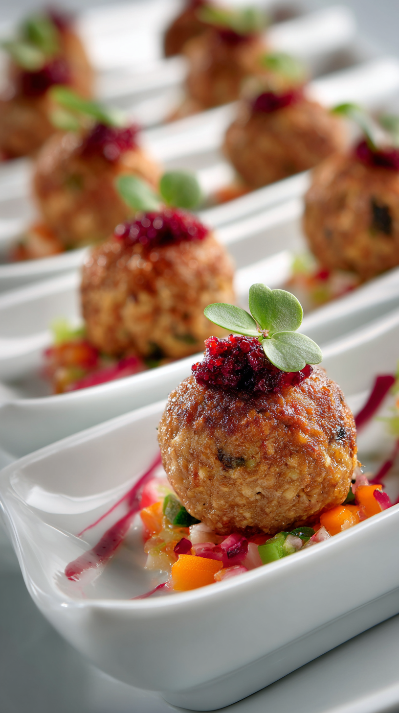 Veggie Baubles Bites for Dogs being served on beautiful dinnerware