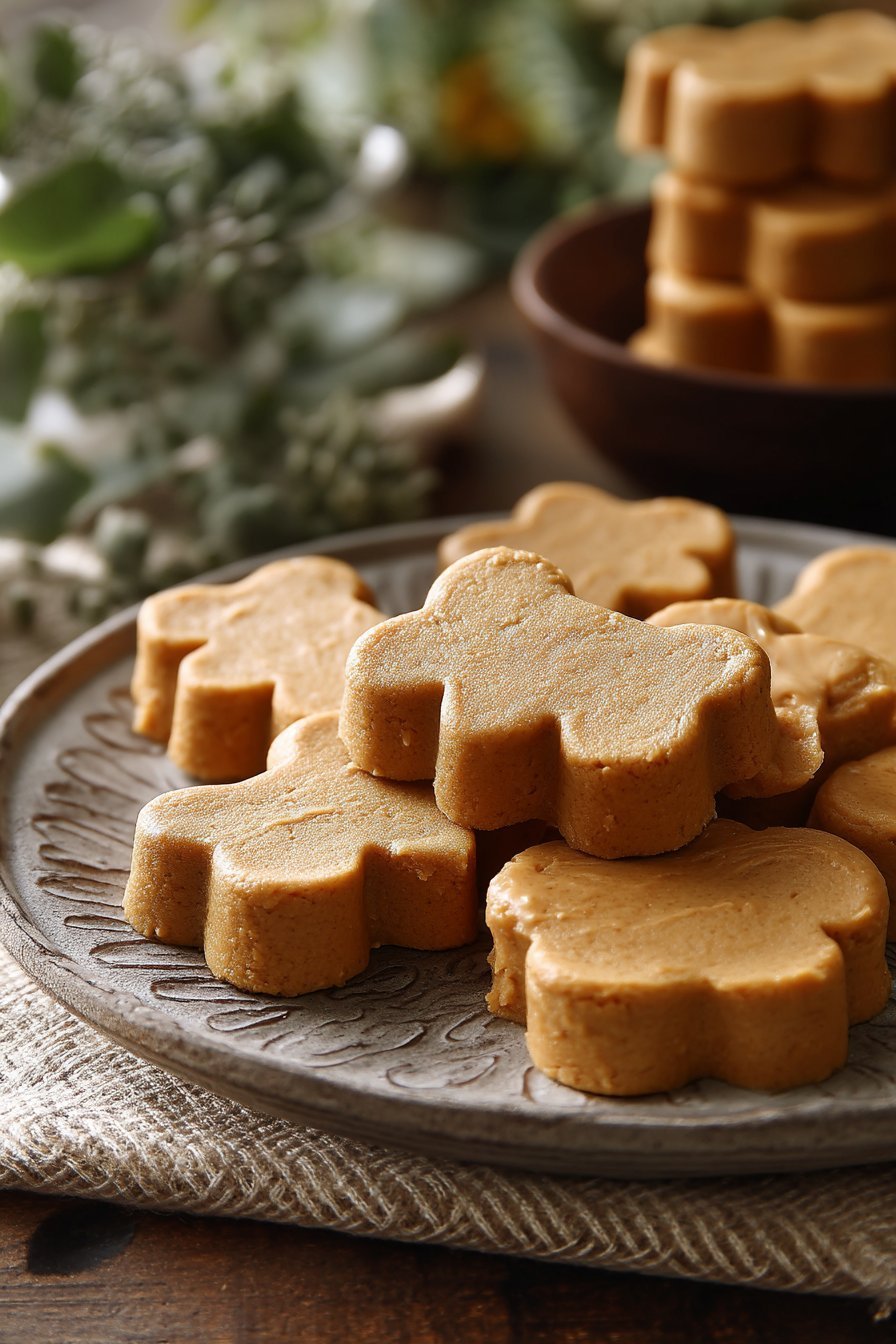 Easy DIY 3-Ingredient Peanut Butter Pumpkin Baked Dog Treats serving
