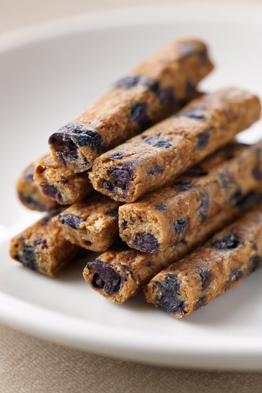 Blueberry Peanut Butter Chew Sticks for Dogs serving