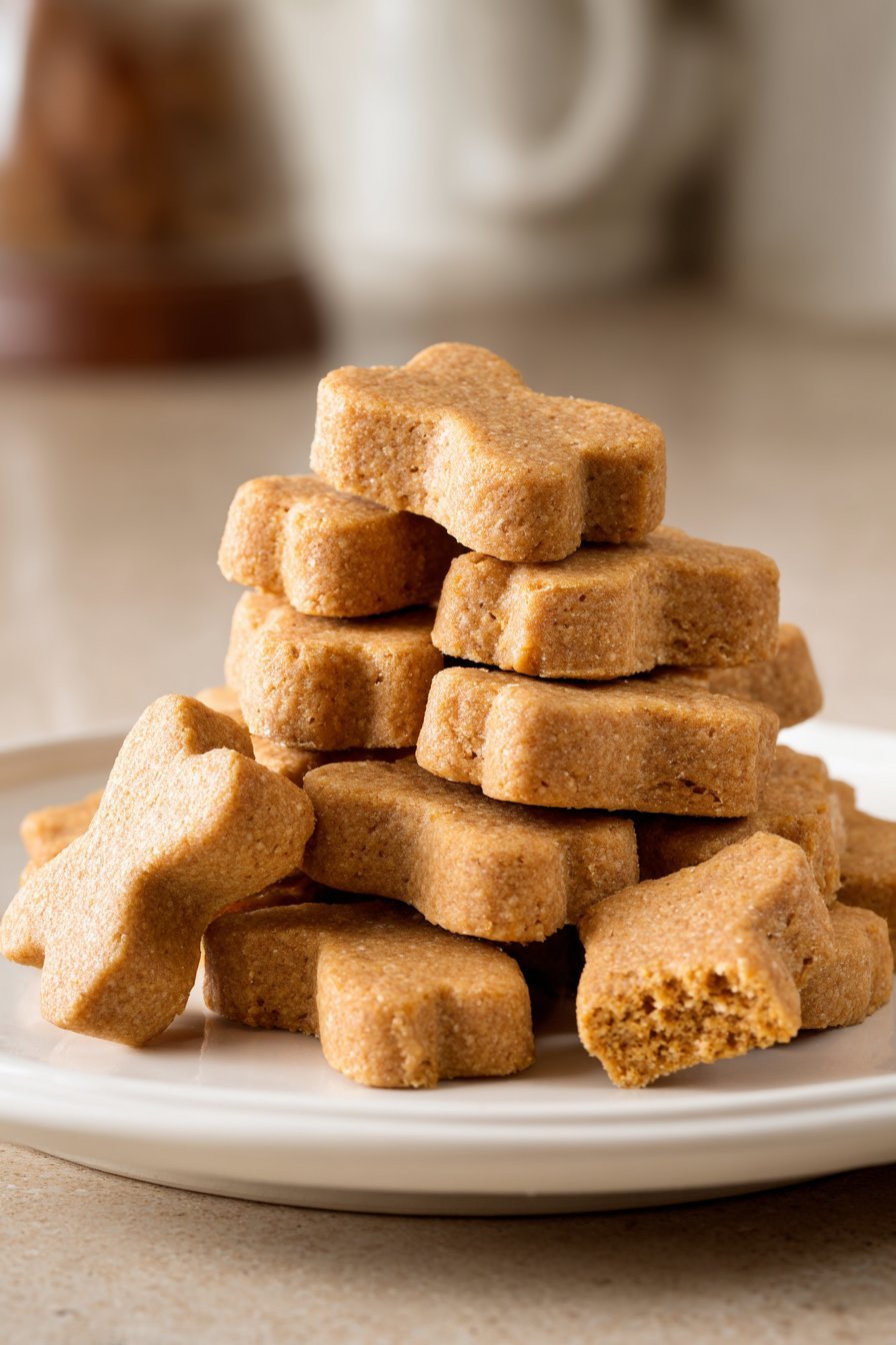 Peanut Butter & Applesauce Dog Biscuits serving