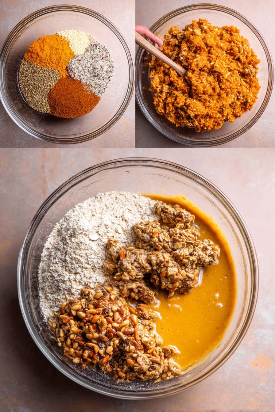 3-Ingredient Pumpkin Oat and Peanut Butter Dog Treats instructions process