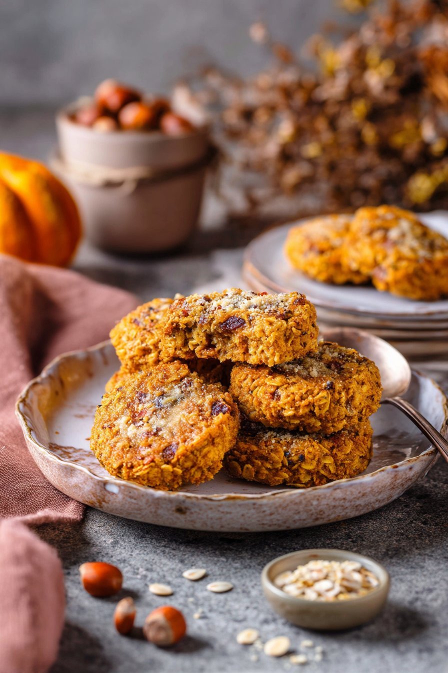 3-Ingredient Pumpkin Oat and Peanut Butter Dog Treats serving
