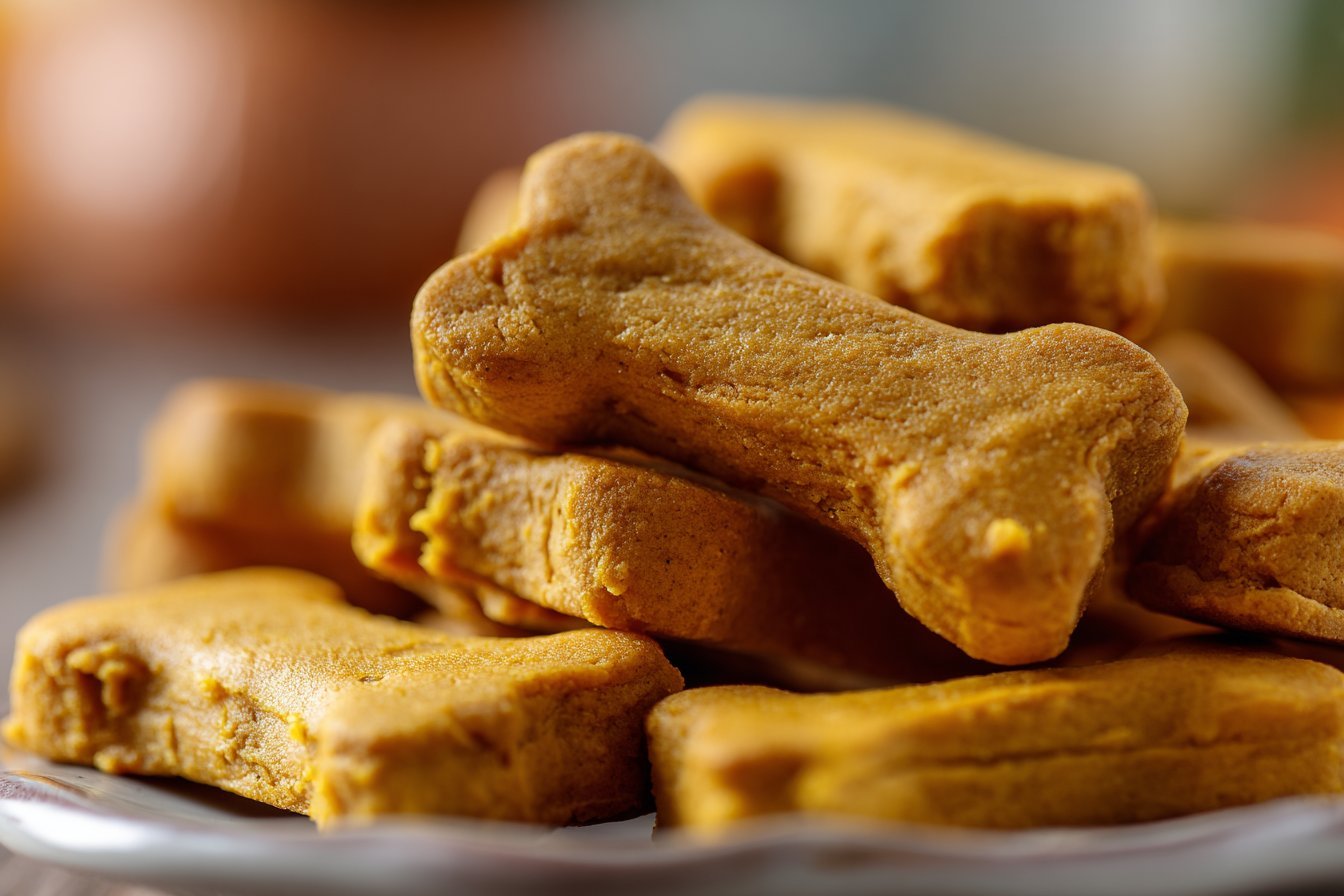Banana Pumpkin Baked Dog Treats recipe card