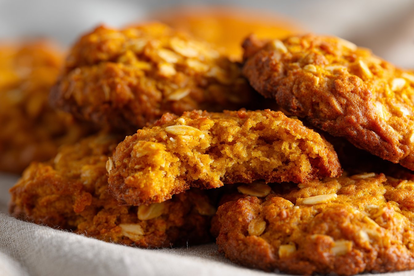 Pumpkin and Oat Cookies recipe card