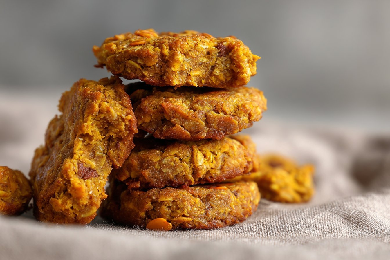 3-Ingredient Pumpkin Oat and Peanut Butter Dog Treats recipe card