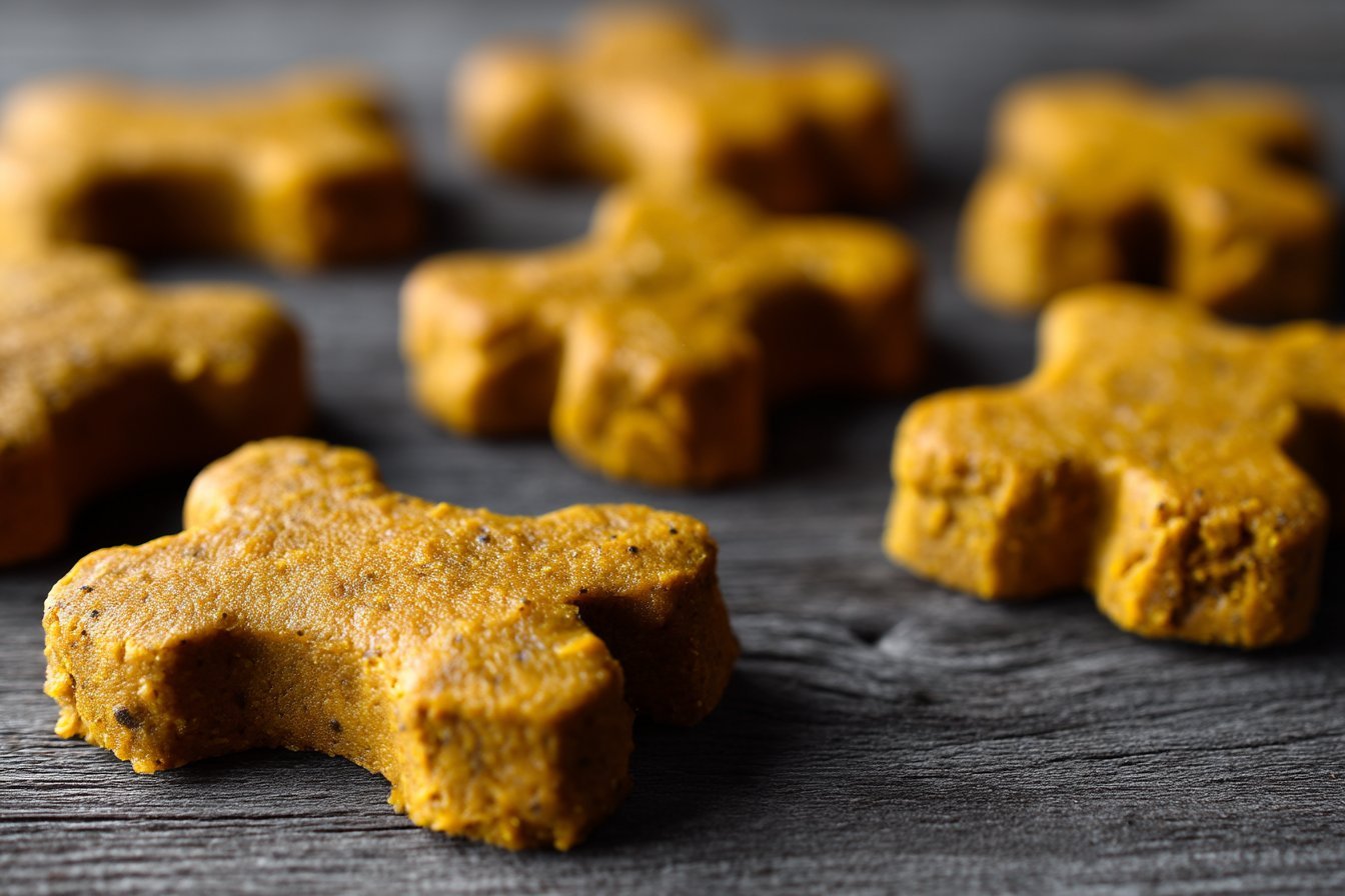Easy DIY 3-Ingredient Peanut Butter Pumpkin Baked Dog Treats recipe card