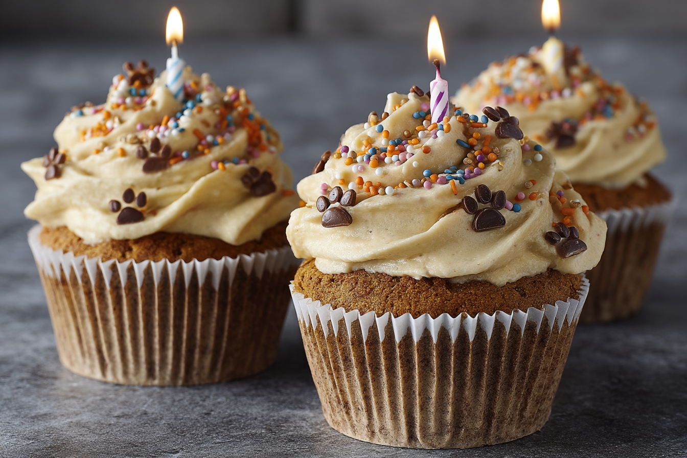 Easy Homemade Dog Birthday Cupcakes recipe card