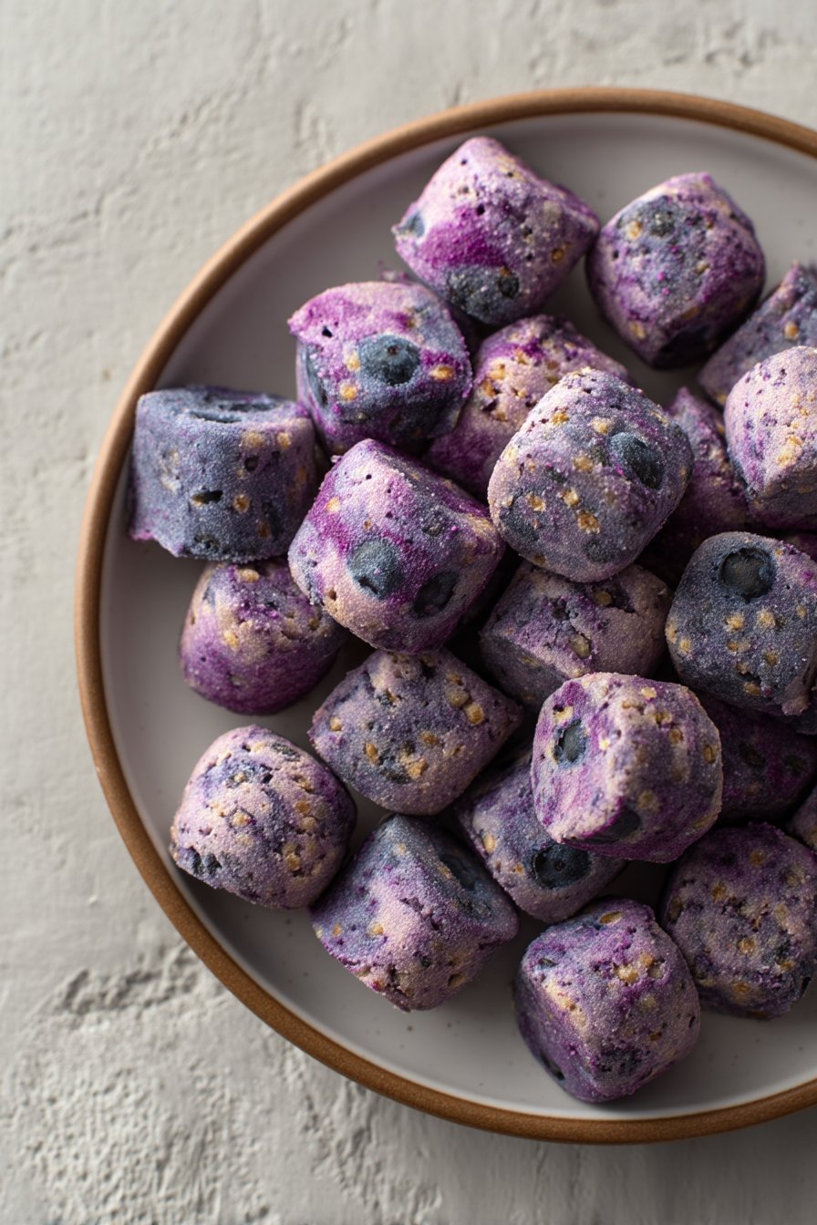 Blueberry Swirl Dog Treats serving