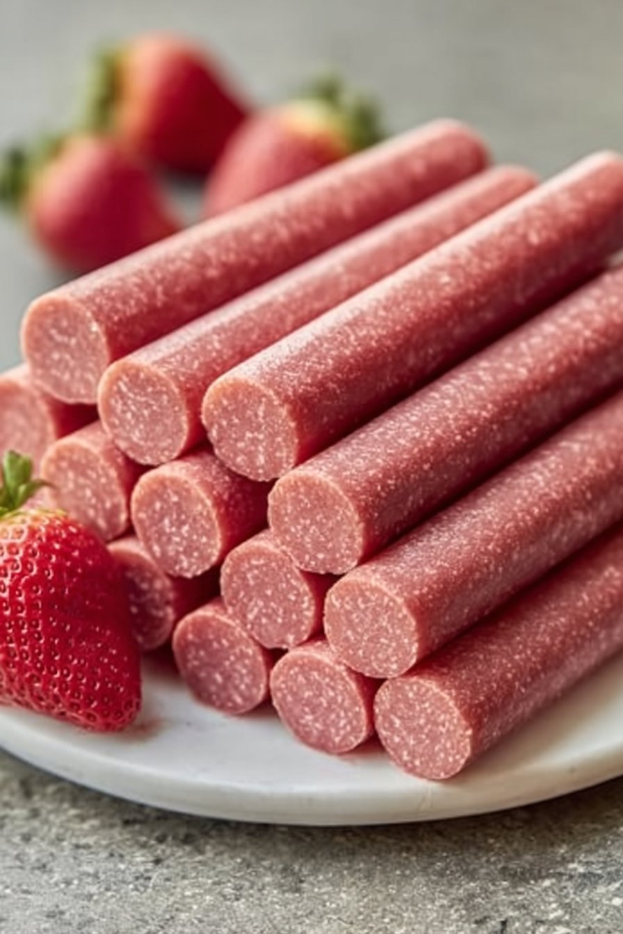 Strawberry Oat Smoothie Sticks for Dogs serving