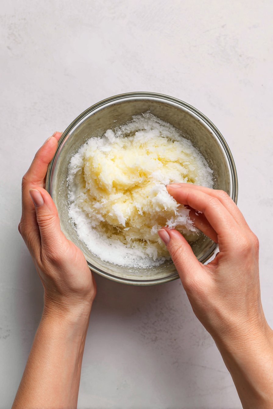 Frozen Pear & Yogurt Paws instructions process