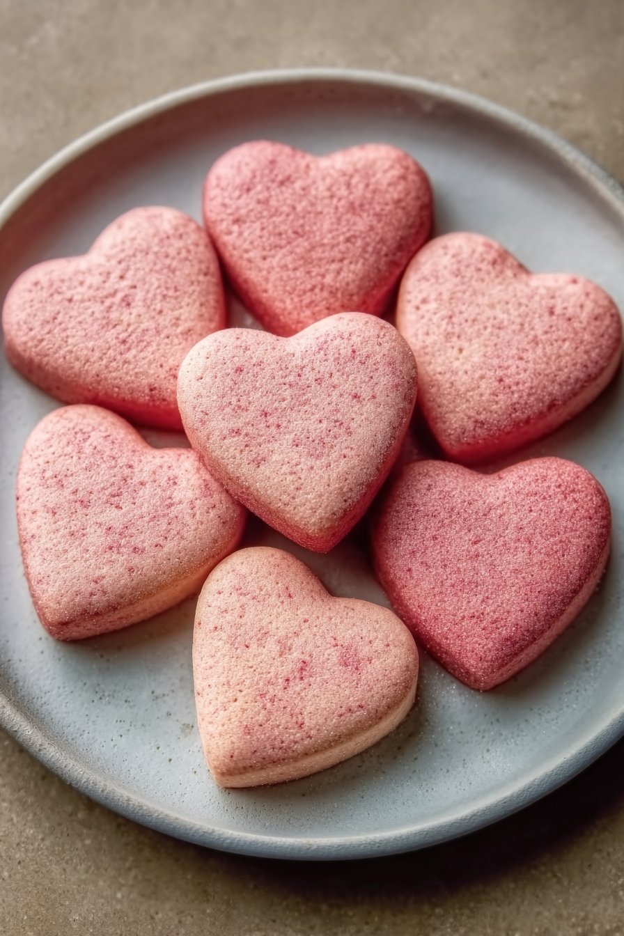 Strawberry Yogurt Heart Biscuits for Dogs serving