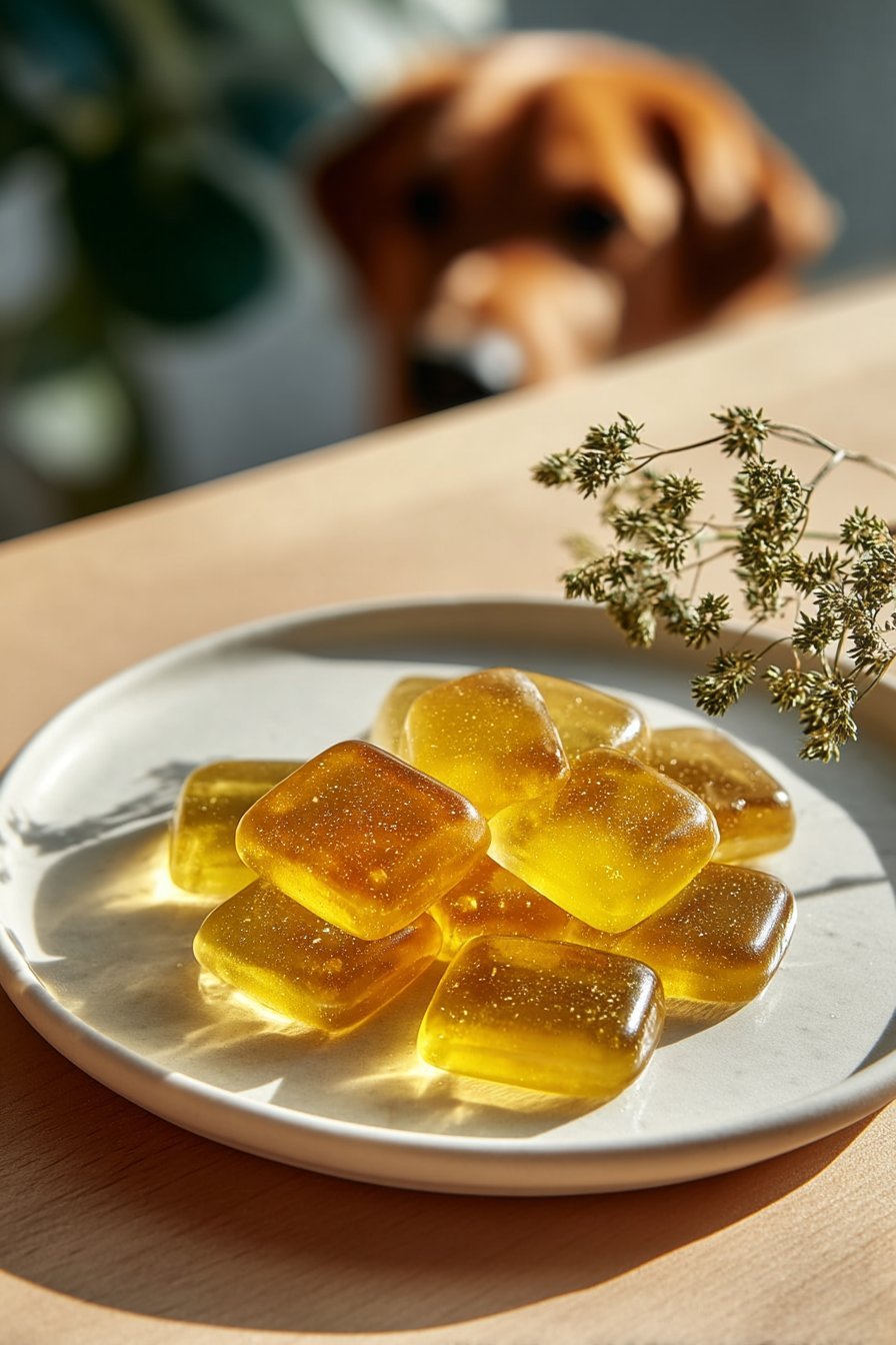 Soothing Herbal Dog Gummies serving