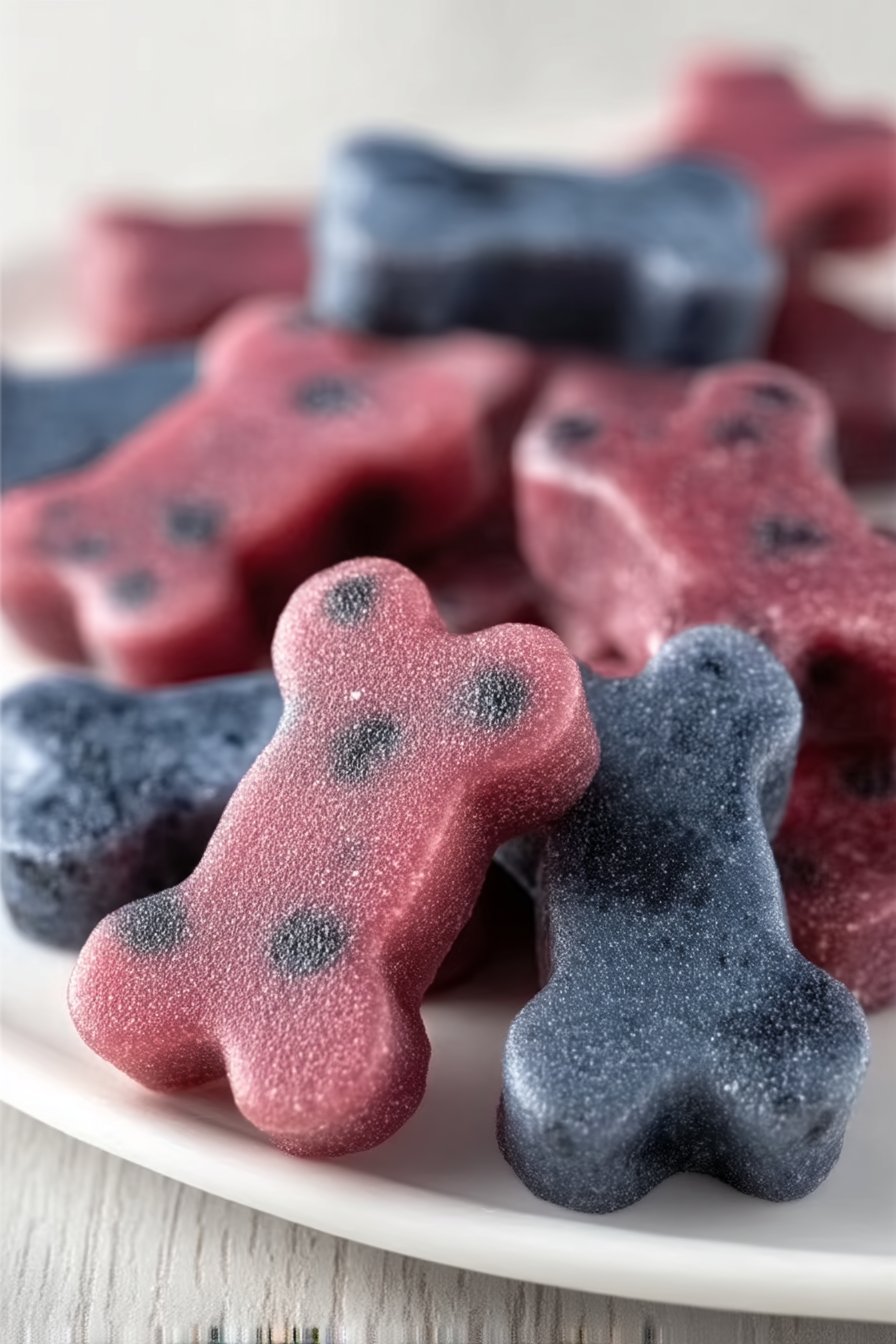 Fruity Dog Treats: Strawberry & Blueberry serving