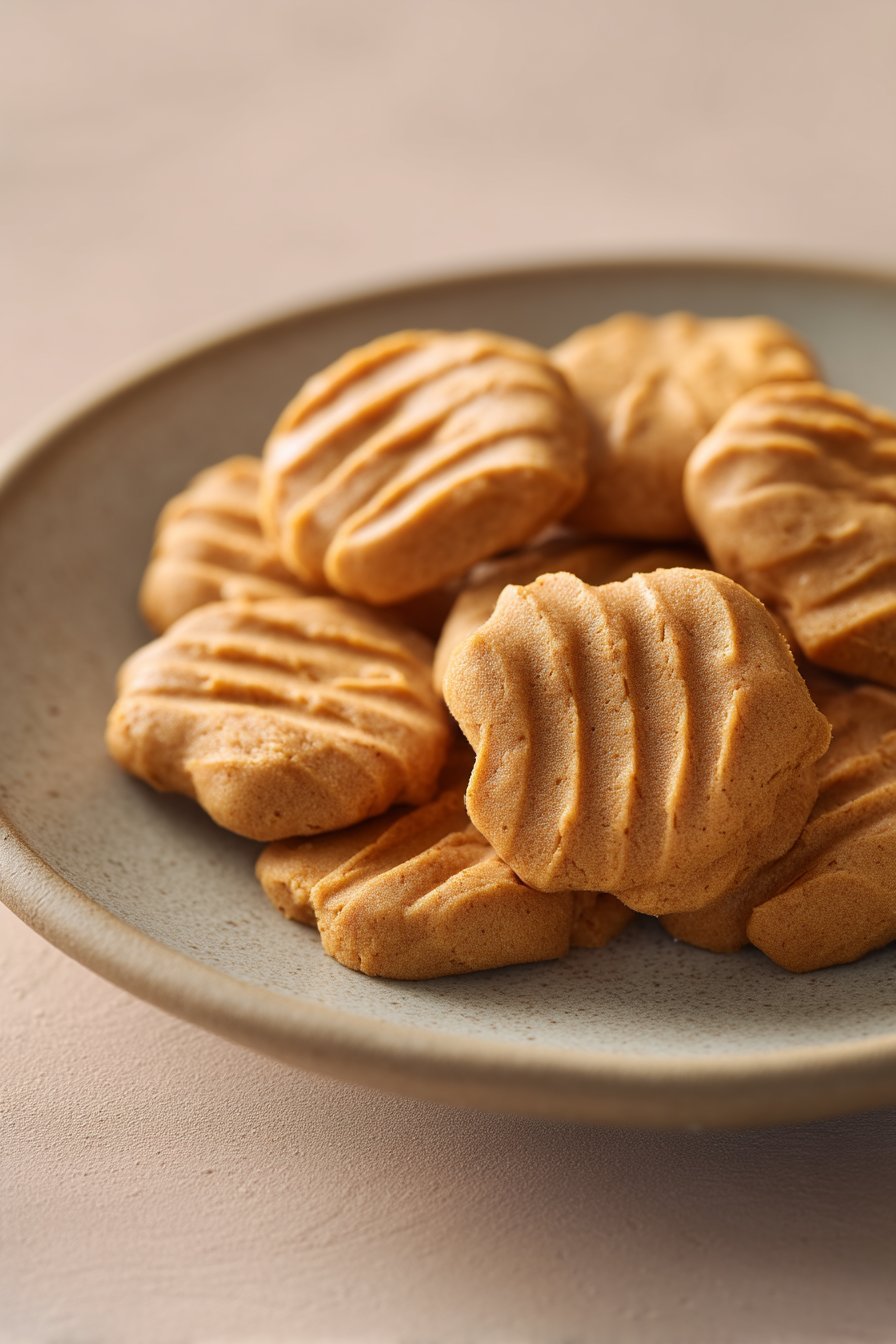 Crunchy Pumpkin Peanut Butter Wafers serving