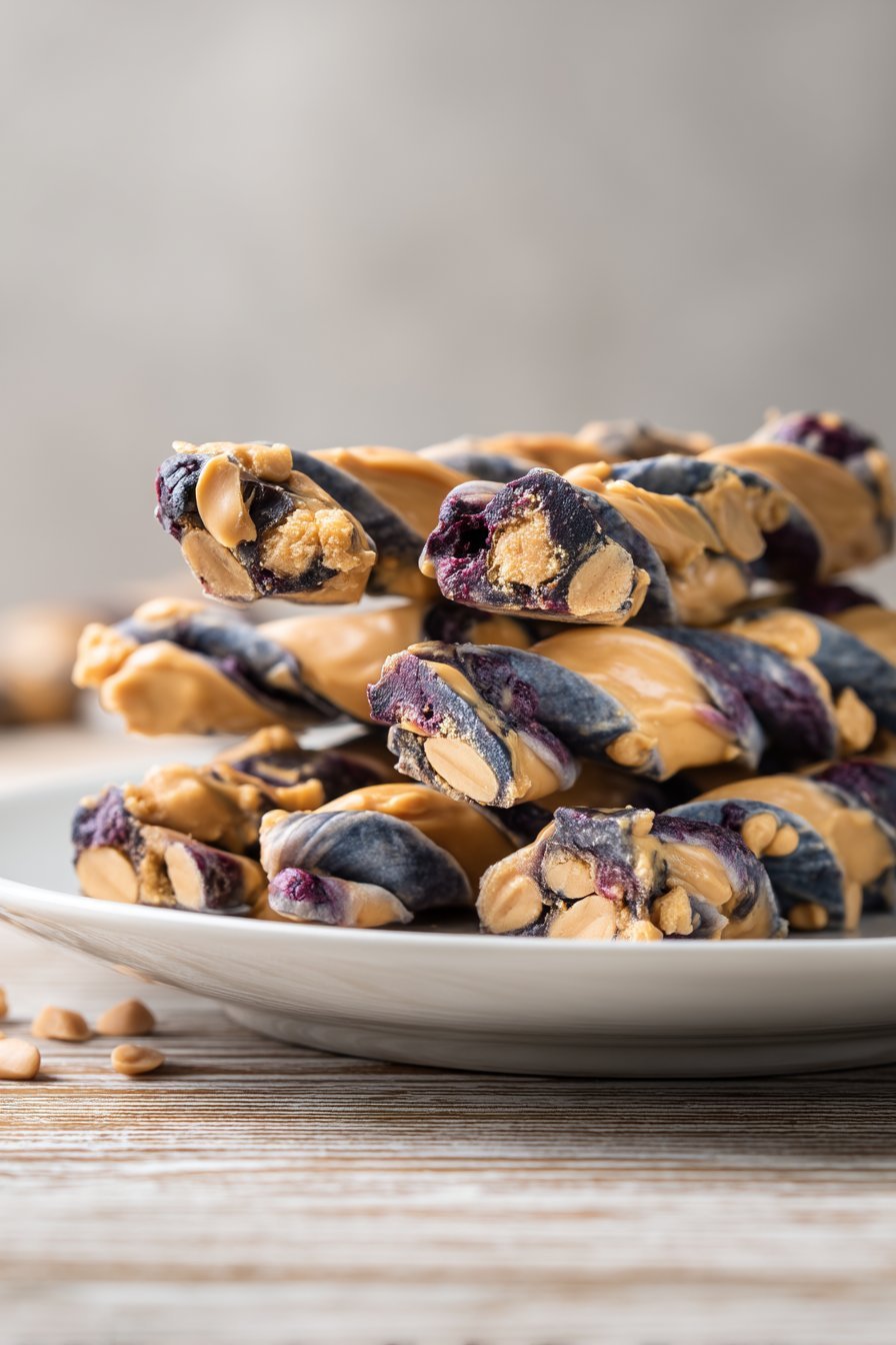 Blueberry Peanut Butter Twists for Dogs serving