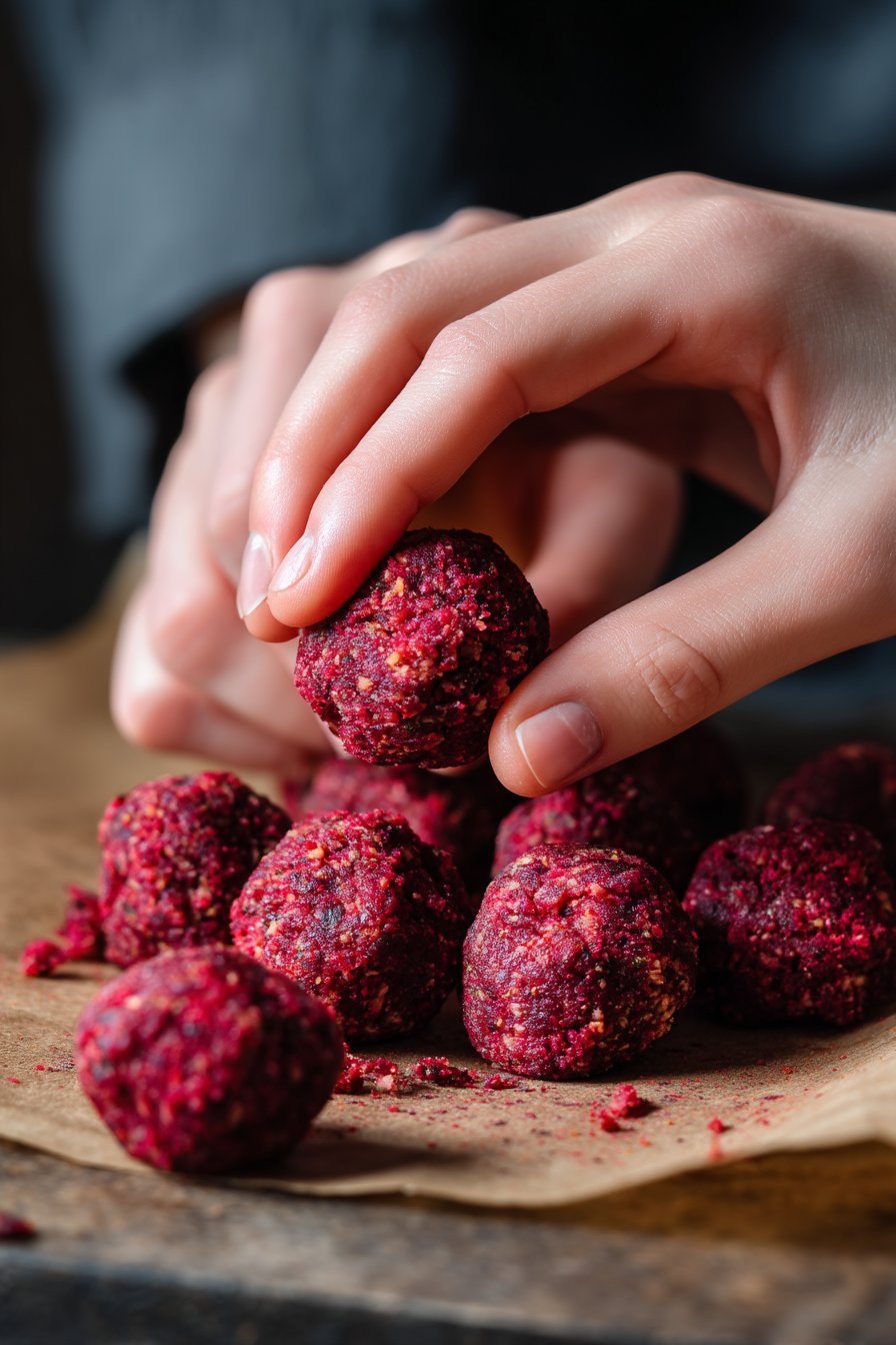 Bright Beetroot Carrot Dog Snack Bites instructions process