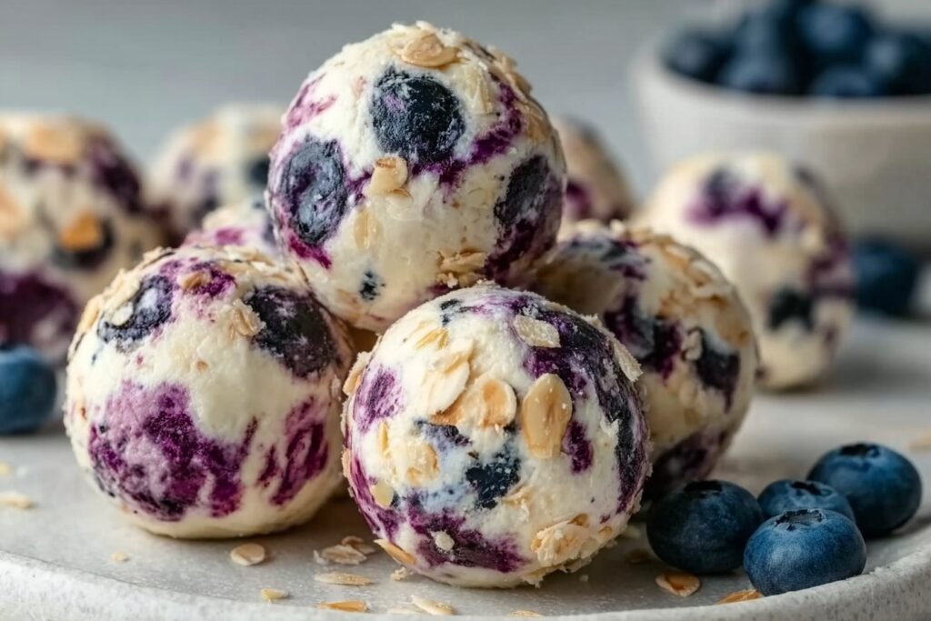 Blueberry Cheesecake Protein Bites featured