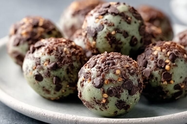 Mint Chocolate Chip Protein Balls featured