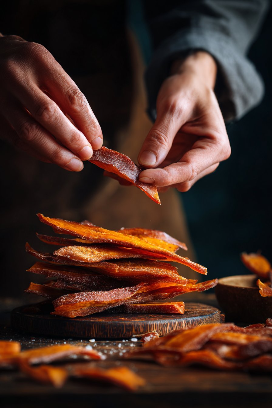 Sweet Potato and Blueberry Dog Chews instructions process