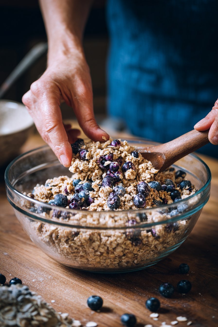 Blueberry & Oatmeal Dog Biscuits instructions process