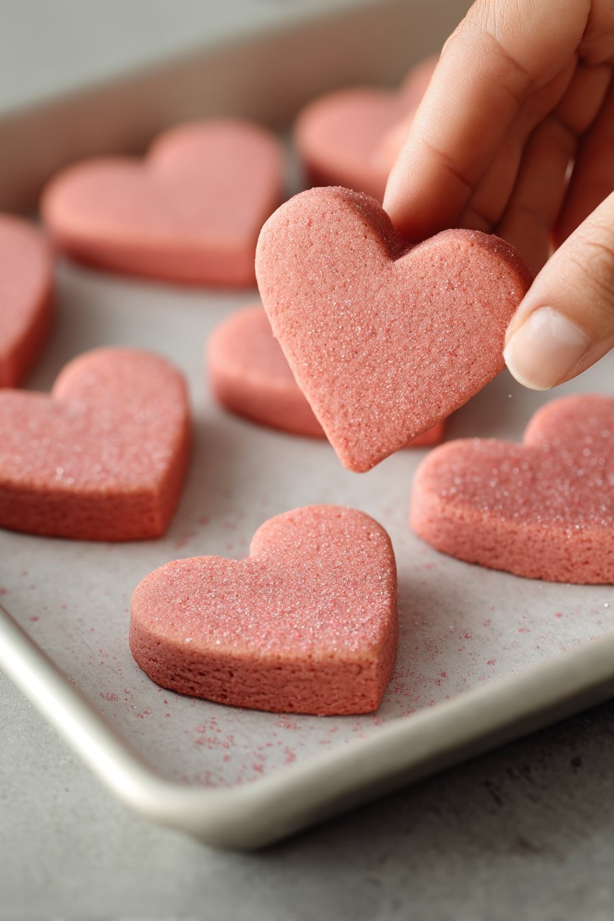 Strawberry Yogurt Heart Biscuits for Dogs instructions process
