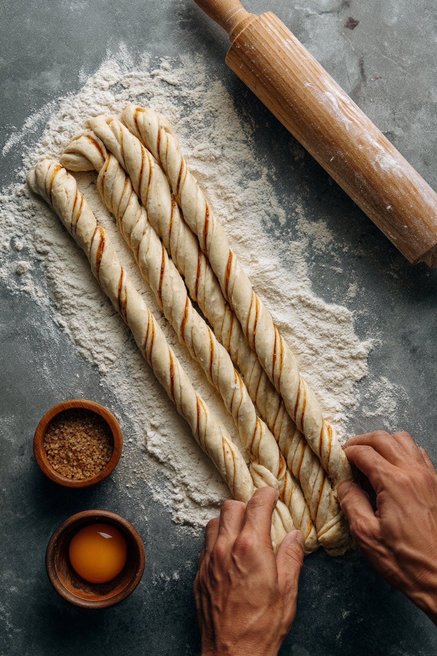 Blueberry Peanut Butter Twists instructions process