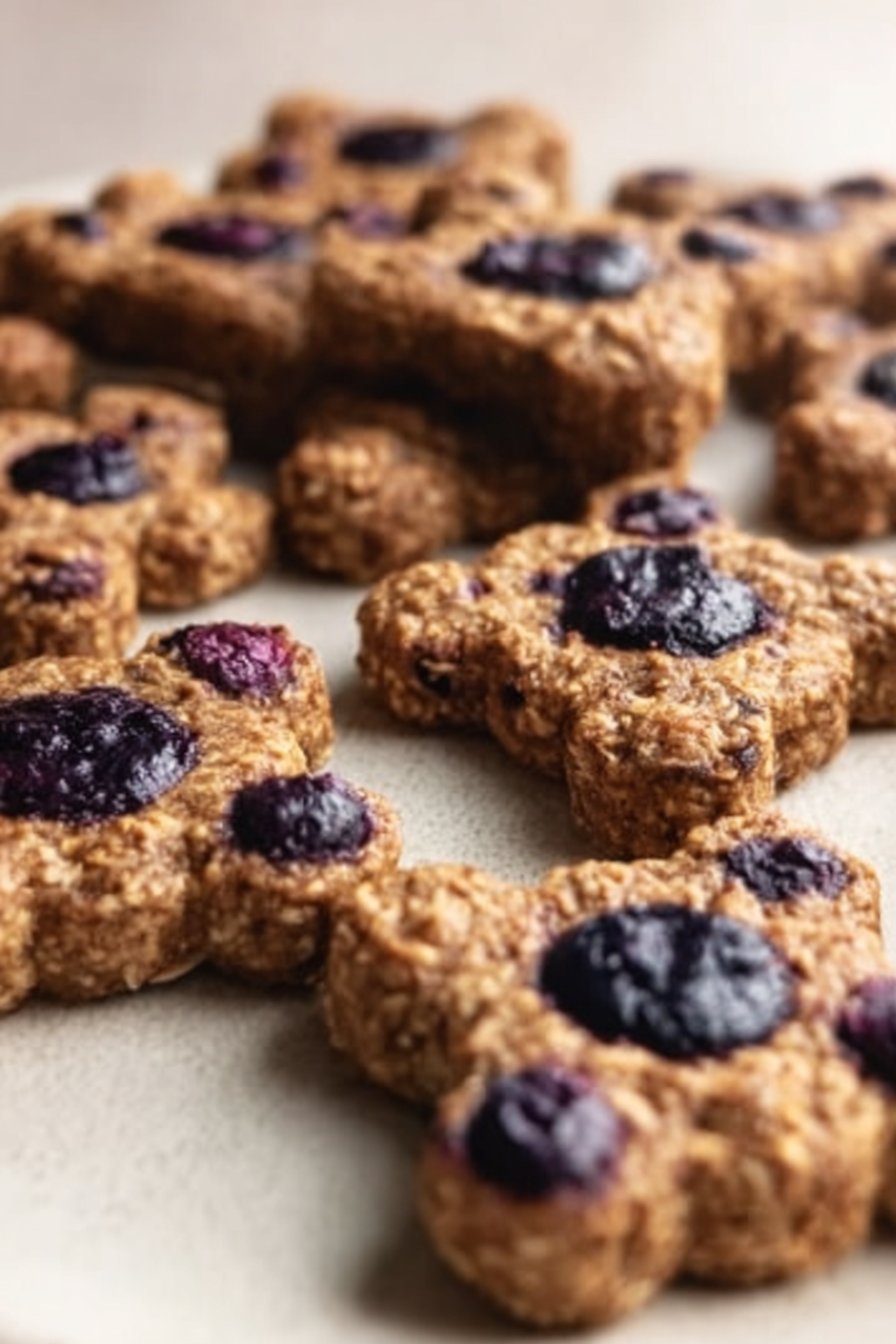 Blueberry & Oatmeal Dog Biscuits serving
