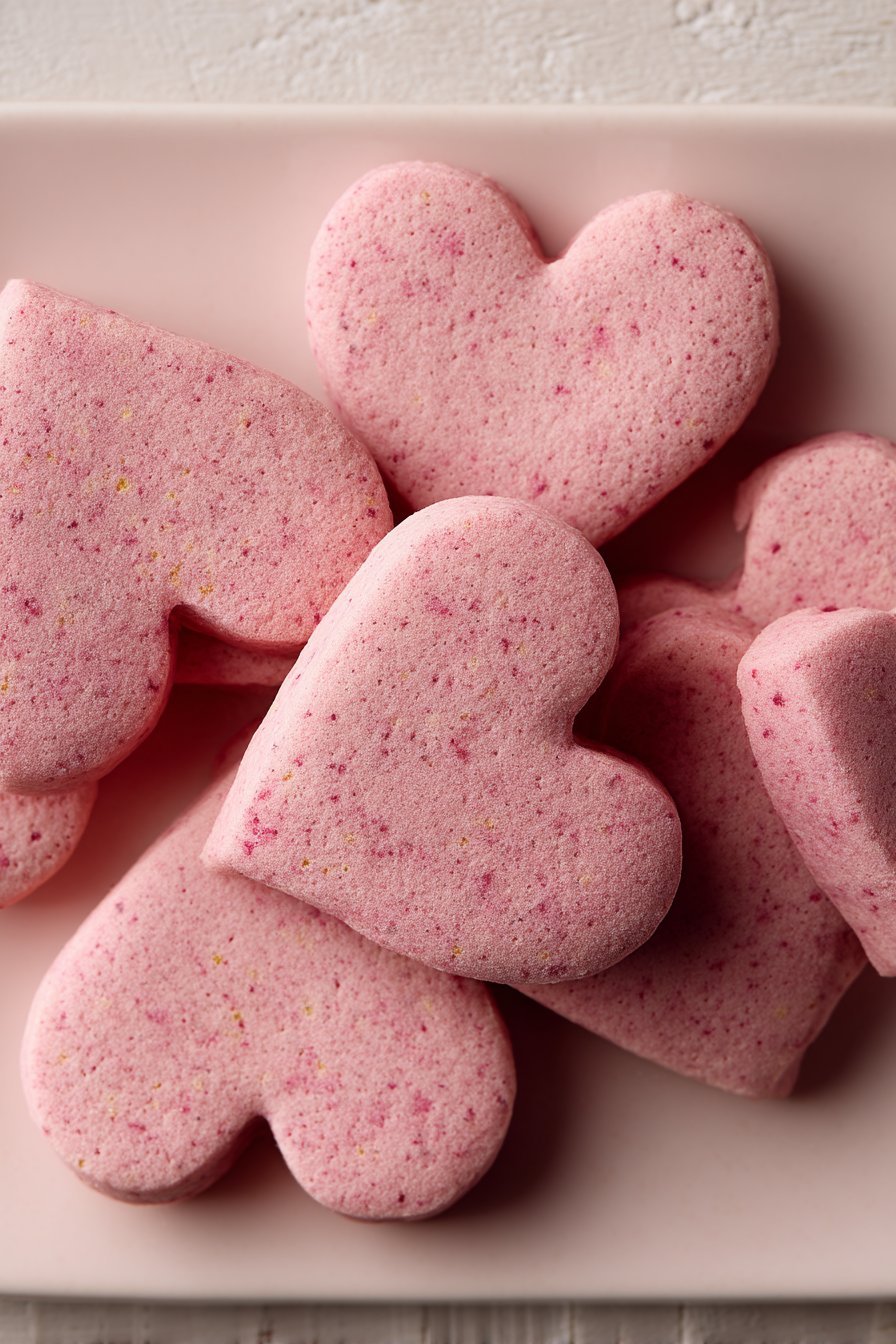 Strawberry Yogurt Heart Biscuits for Dogs serving