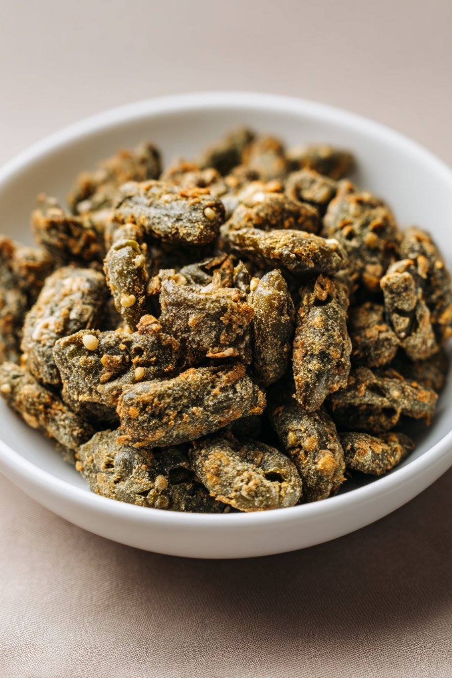 Green Bean Crunchies for Dogs serving