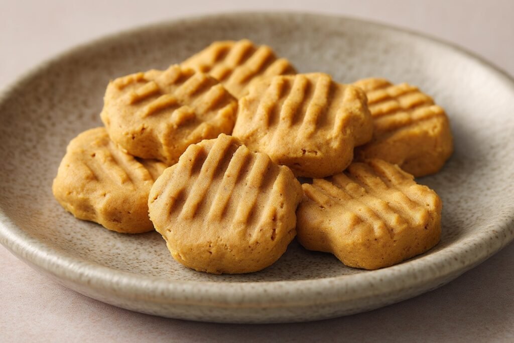 Crunchy Pumpkin Peanut Butter Wafers featured