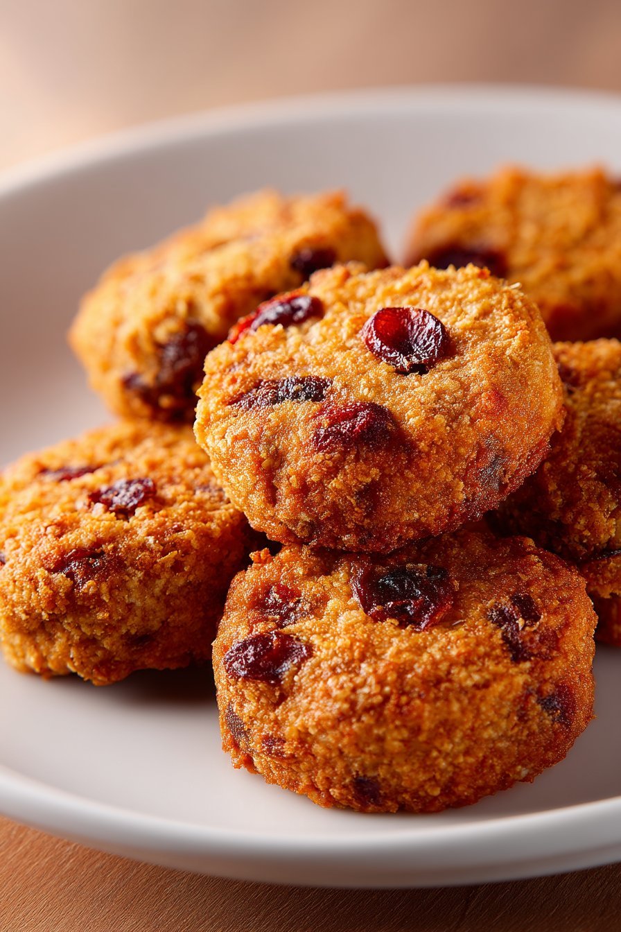 Crispy Baked Apple Cranberry Dog Treats serving