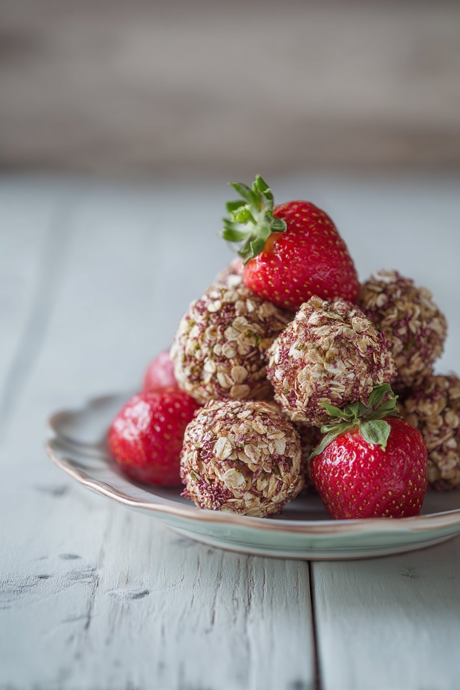Strawberry & Oat Nibbles serving