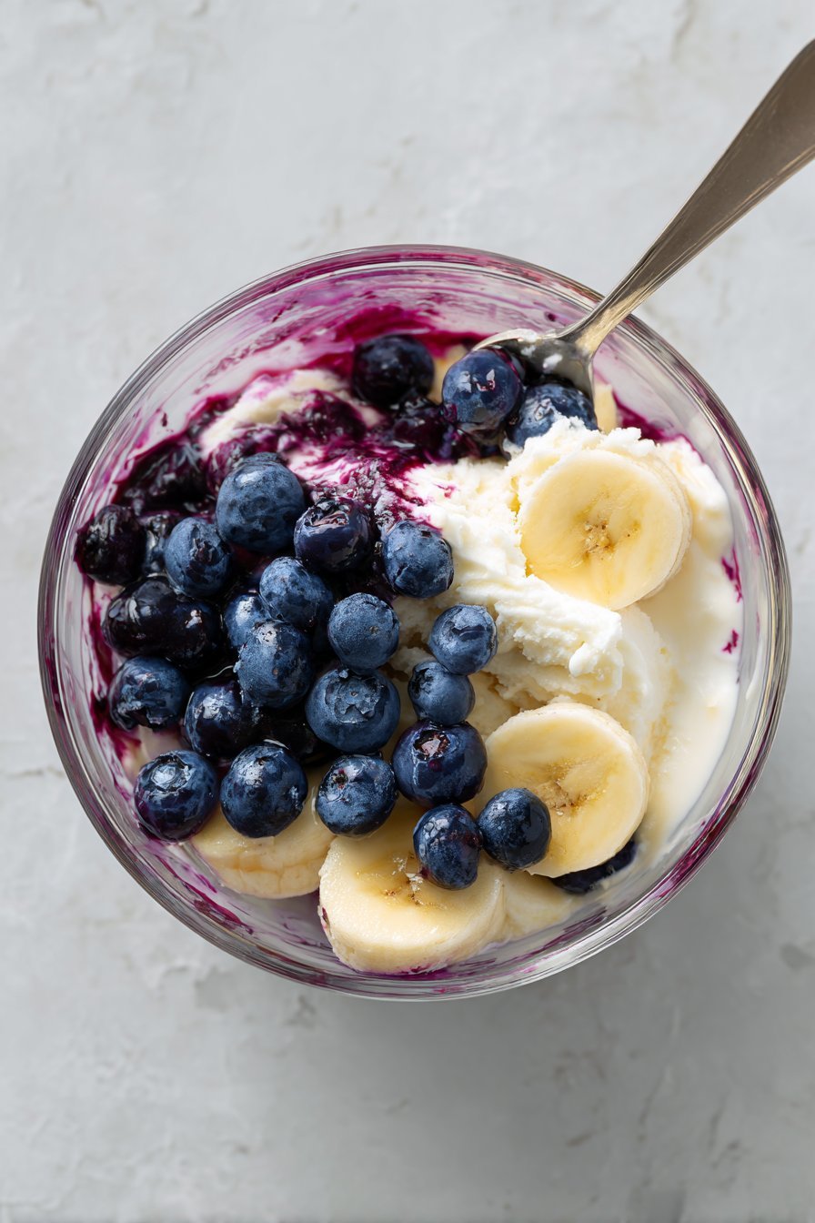 Blueberry & Banana Frozen Treat instructions process