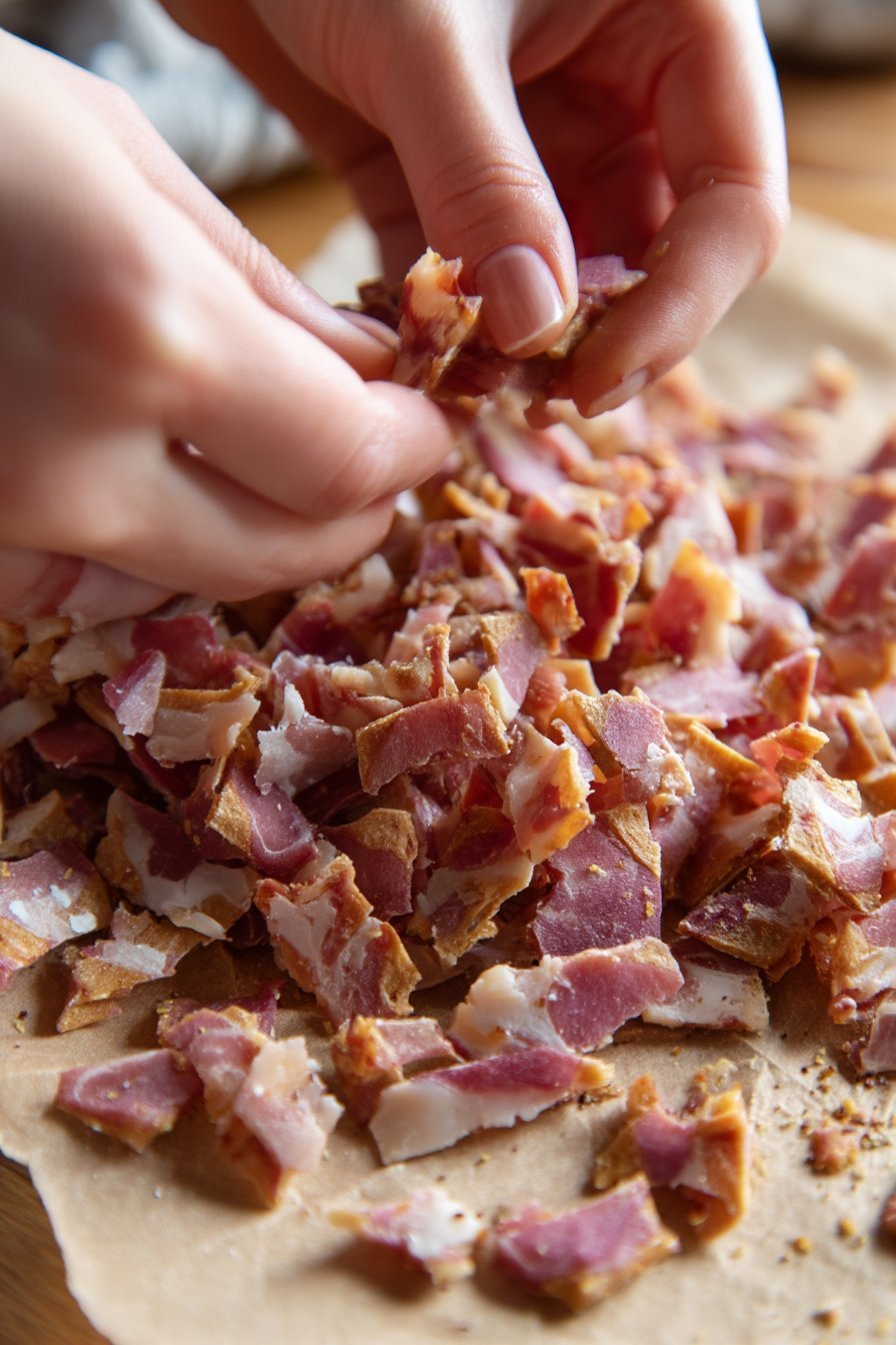 Turkey Bacon Cheese Dog Treats instructions process