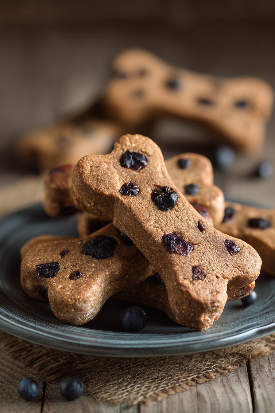 0_2-serving-3 Apple and Blueberry Christmas Bone Treats for Dogs serving