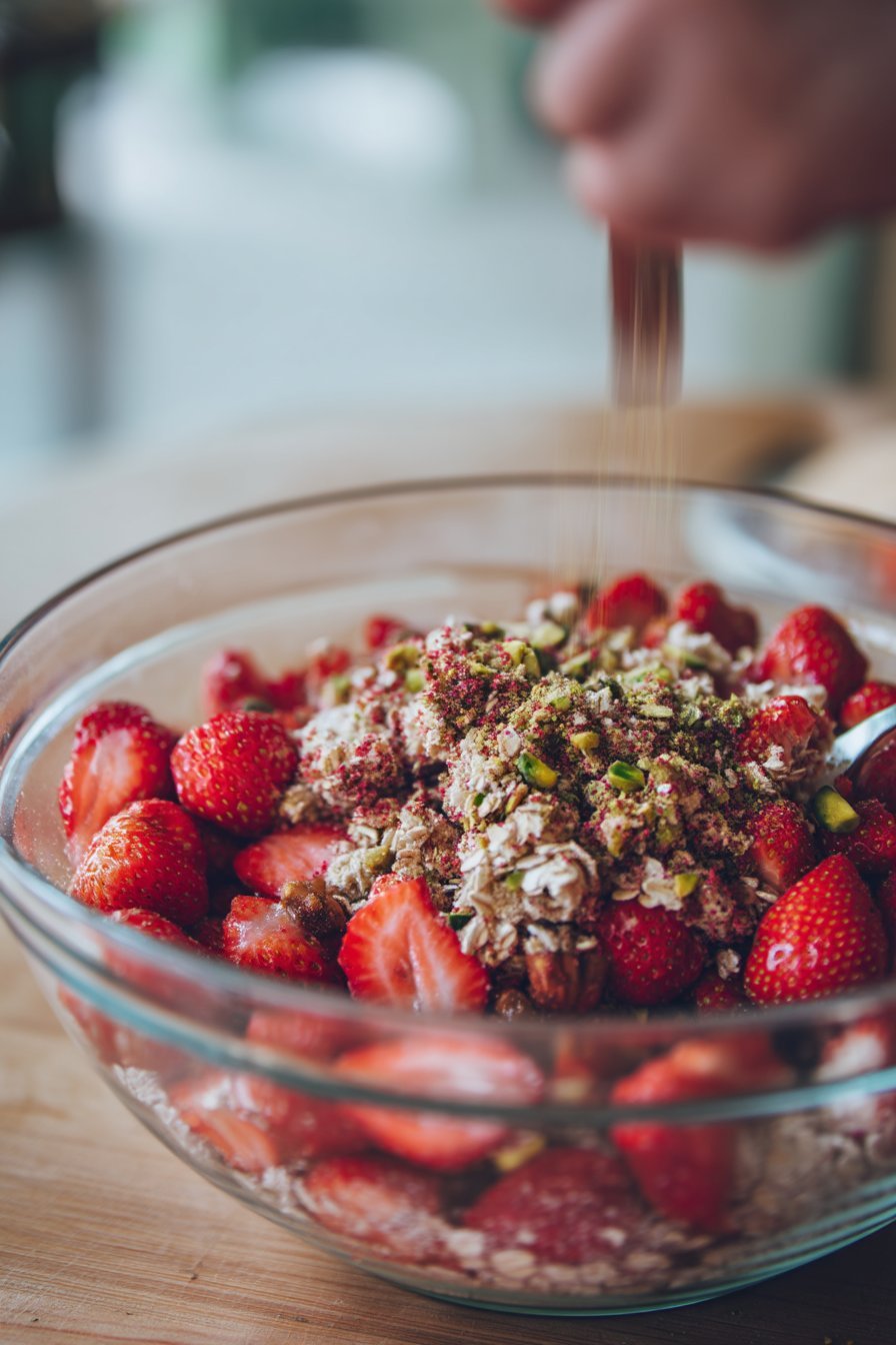 Strawberry & Oat Nibbles instructions process