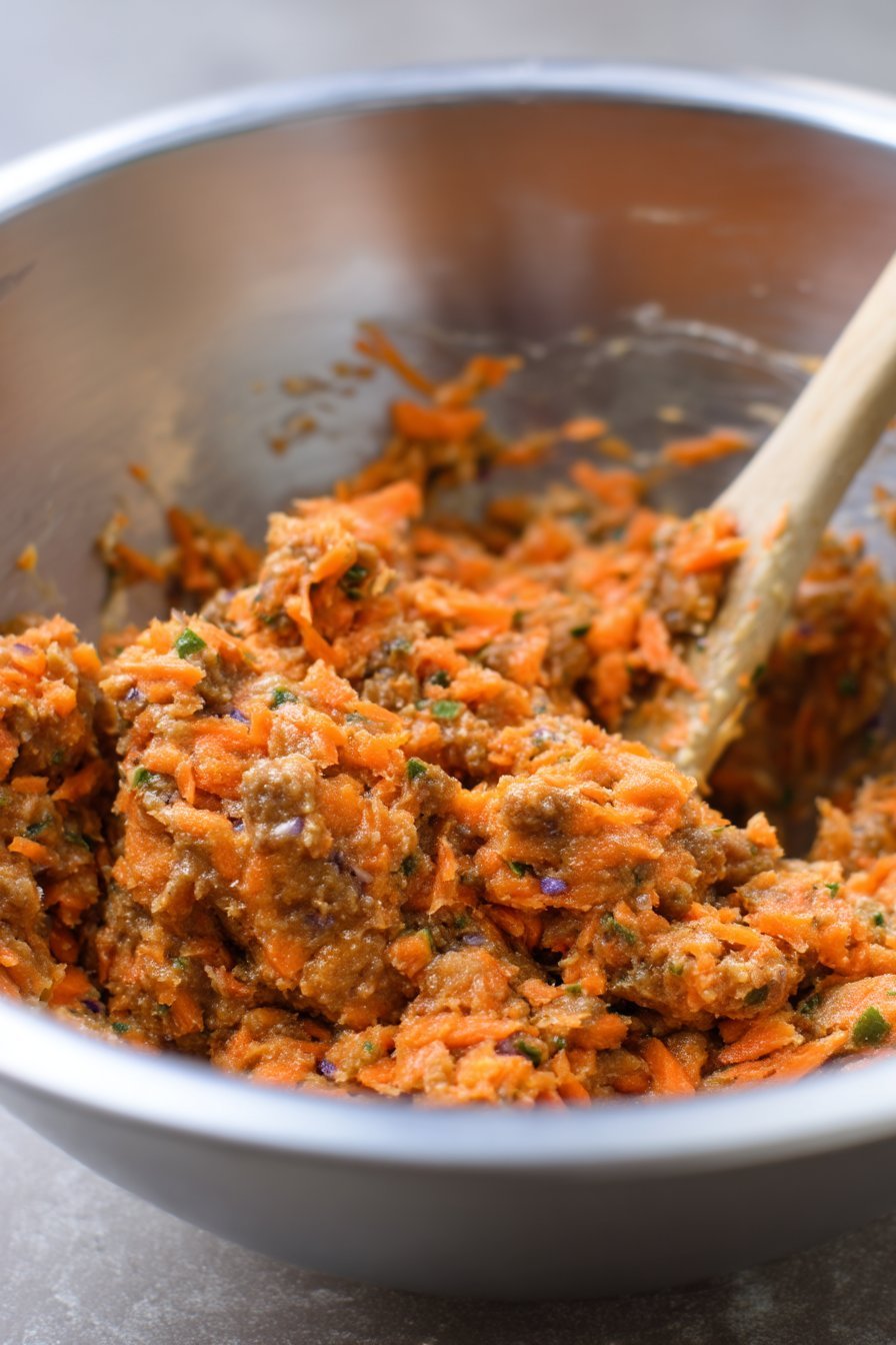 Beef and Carrot Muffins for Dogs instructions process