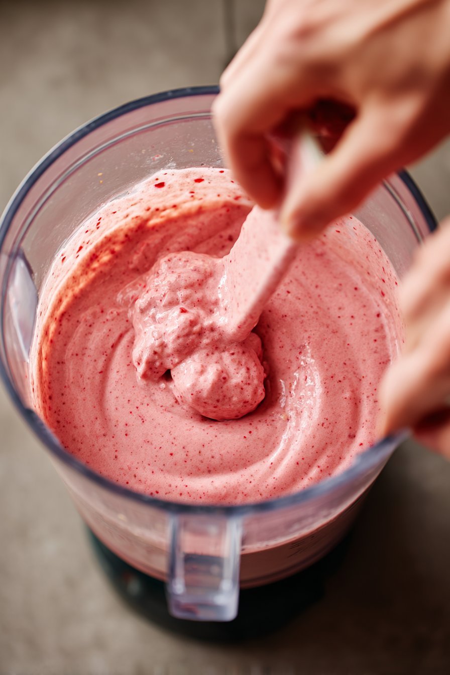 Strawberry Oat Smoothie Sticks for Dogs instructions process