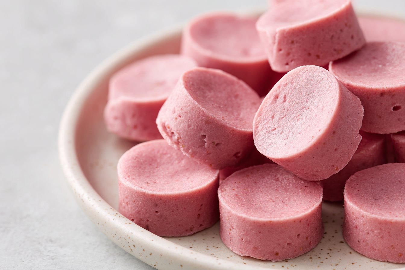 Strawberry Yogurt Dog Treats recipe card