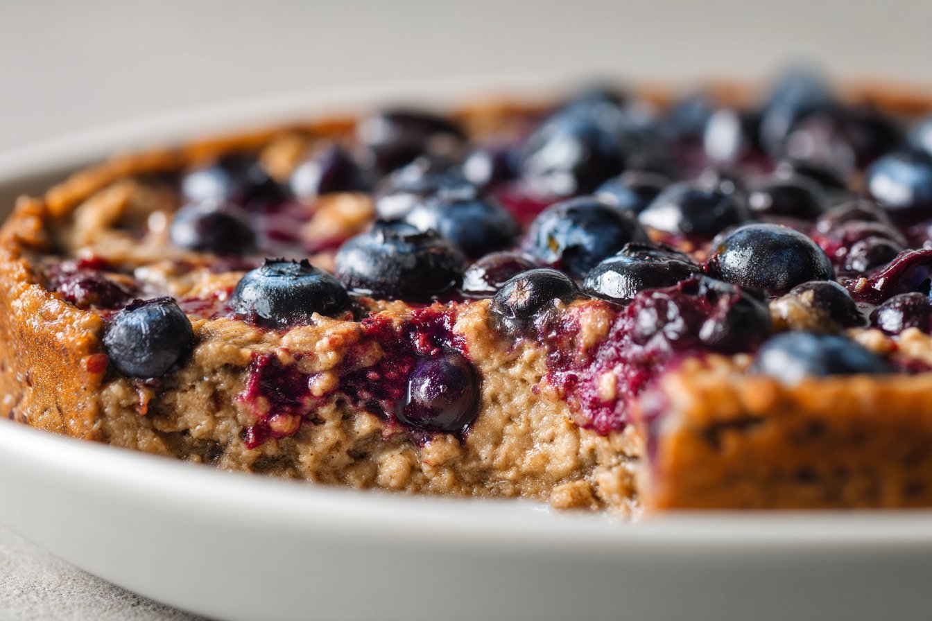Blueberry Oats Birthday Cake for Dogs recipe card