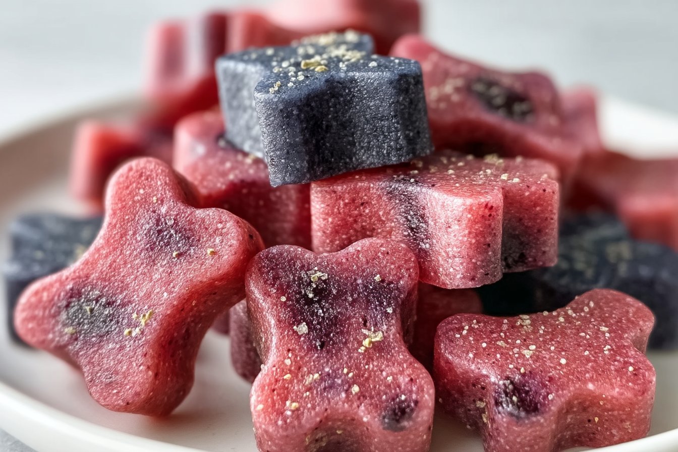 Fruity Dog Treats: Strawberry & Blueberry recipe card