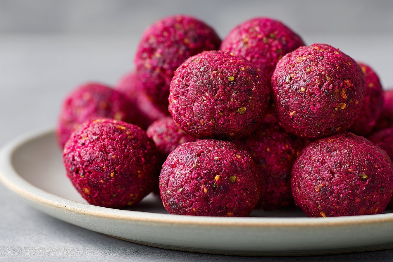 Bright Beetroot Carrot Dog Snack Bites recipe card