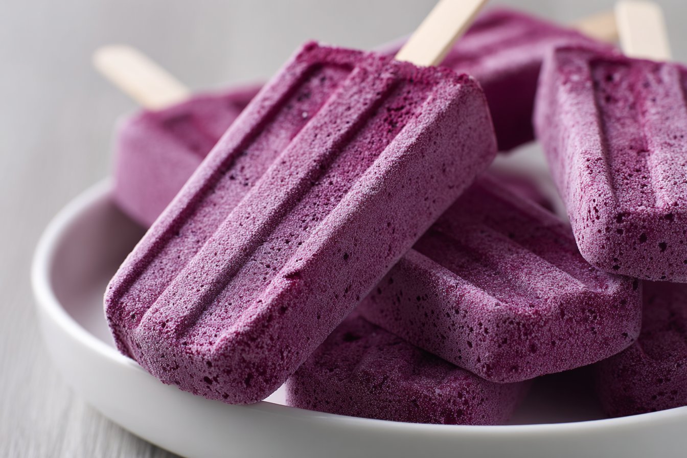 Purple Powdered Pops recipe card
