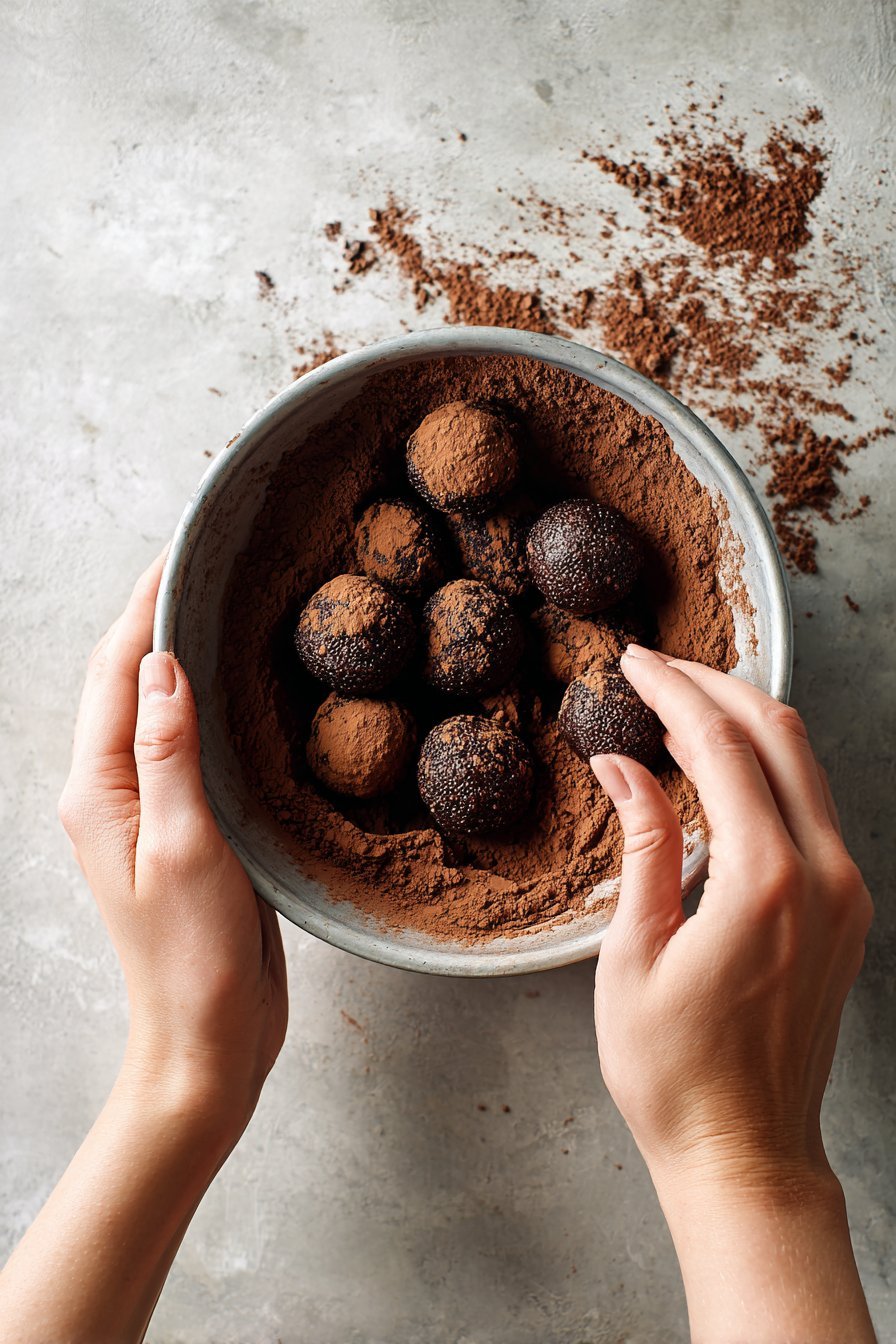 Chocolate Brownie Protein Balls process image