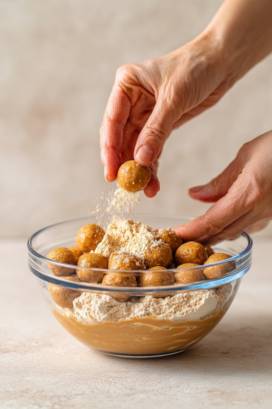 Peanut Butter Balls for Dogs instructions process